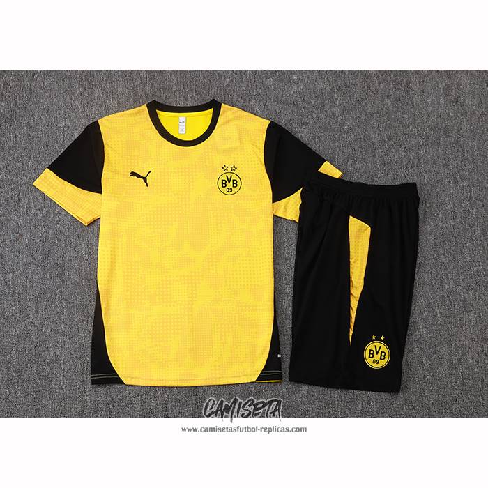 Chandal del Borussia Dortmund 2025-2026 Manga Corta Amarillo - Pantalon Corto